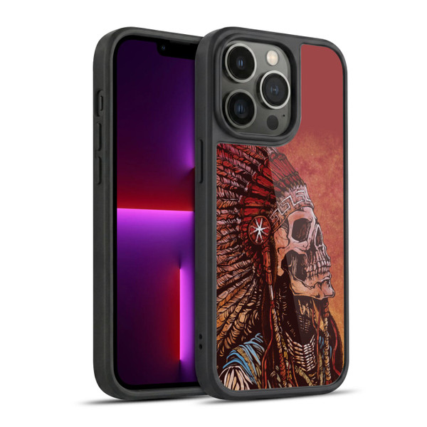 David Lozeau Colourful Grunge Native American Gel Armour Case For Apple iPhone 13 Pro