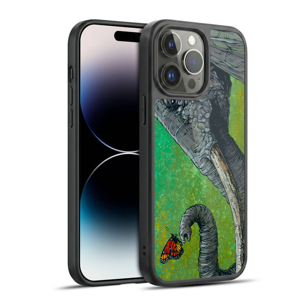 David Lozeau Colourful Grunge The Elephant Gel Armour Case For Apple iPhone 14 Pro Max