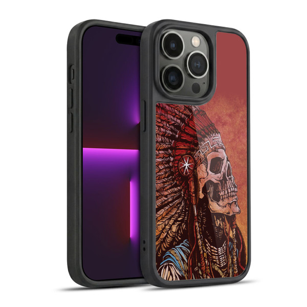 David Lozeau Colourful Grunge Native American Gel Armour Case For Apple iPhone 14 Pro