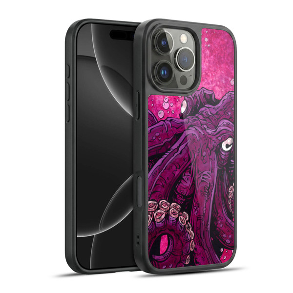 David Lozeau Colourful Grunge Octopus Squid Gel Armour Case For Apple iPhone 16 Pro Max
