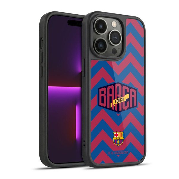 FC Barcelona Forca Barca Zigzag Gel Armour Case For Apple iPhone 14 Pro
