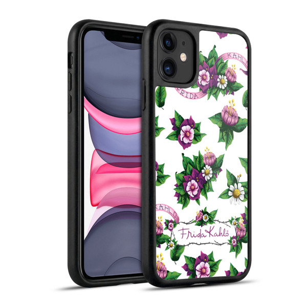 Frida Kahlo Purple Florals Pattern Gel Armour Case For Apple iPhone 11