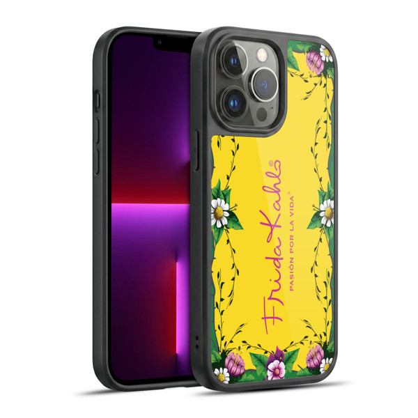 Frida Kahlo Purple Florals Frame Gel Armour Case For Apple iPhone 13 Pro Max