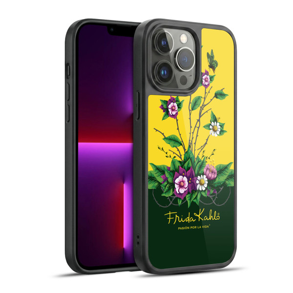 Frida Kahlo Purple Florals Shrub Gel Armour Case For Apple iPhone 13 Pro Max
