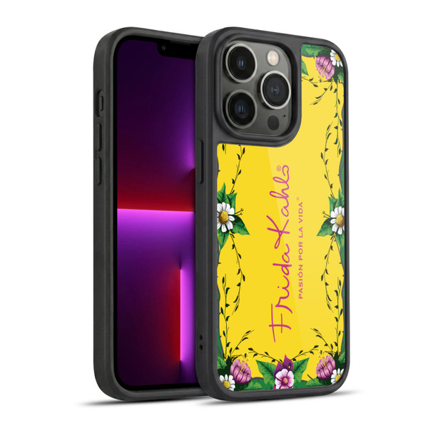 Frida Kahlo Purple Florals Frame Gel Armour Case For Apple iPhone 13 Pro