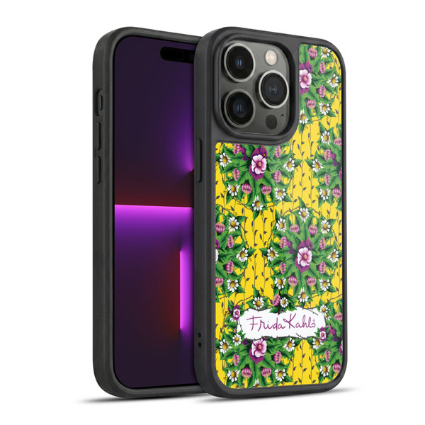 Frida Kahlo Purple Florals Mandala Gel Armour Case For Apple iPhone 14 Pro