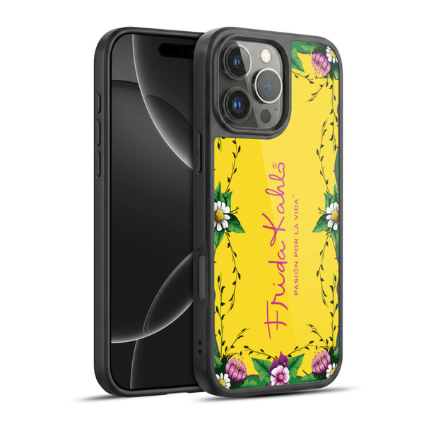 Frida Kahlo Purple Florals Frame Gel Armour Case For Apple iPhone 16 Pro Max