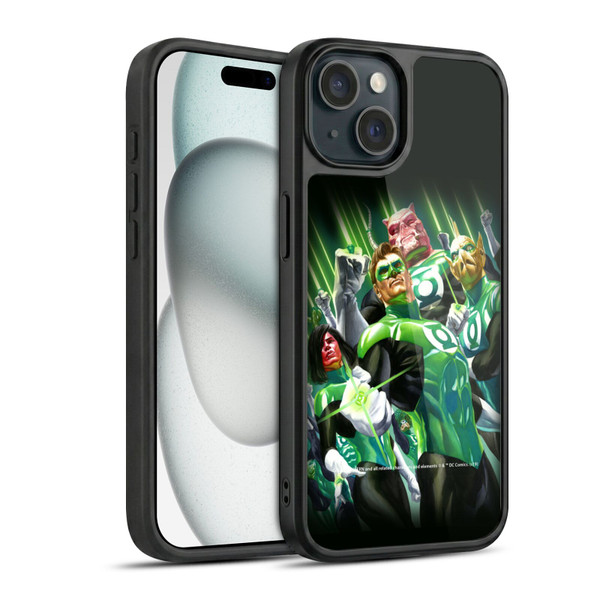 Green Lantern DC Comics Comic Book Covers Group Gel Armour Case For Apple iPhone 15