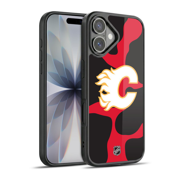 NHL Calgary Flames Cow Pattern Gel Armour Case For Apple iPhone 17