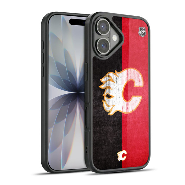 NHL Calgary Flames Half Distressed Gel Armour Case For Apple iPhone 17