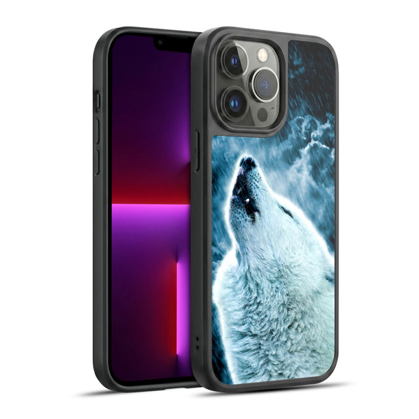 Simone Gatterwe Animals 2 Howling Wolf Gel Armour Case For Apple iPhone 13 Pro Max