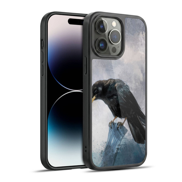 Simone Gatterwe Animals 2 Black Crow Gel Armour Case For Apple iPhone 14 Pro Max