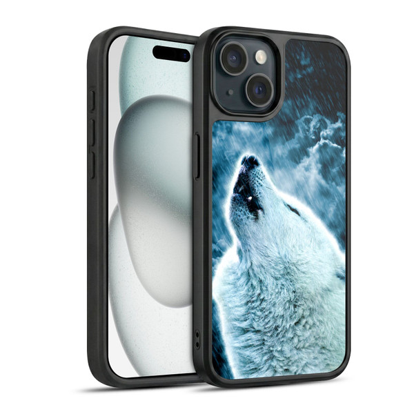 Simone Gatterwe Animals 2 Howling Wolf Gel Armour Case For Apple iPhone 15