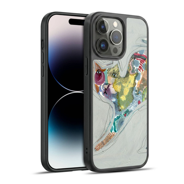 Wyanne Cat Abstract Kitty 2 Gel Armour Case For Apple iPhone 14 Pro Max