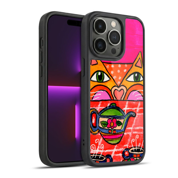 Wyanne Cat Uninvited Guest For Tea Gel Armour Case For Apple iPhone 14 Pro