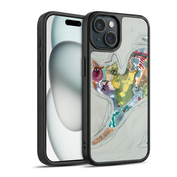 Wyanne Cat Abstract Kitty 2 Gel Armour Case For Apple iPhone 15