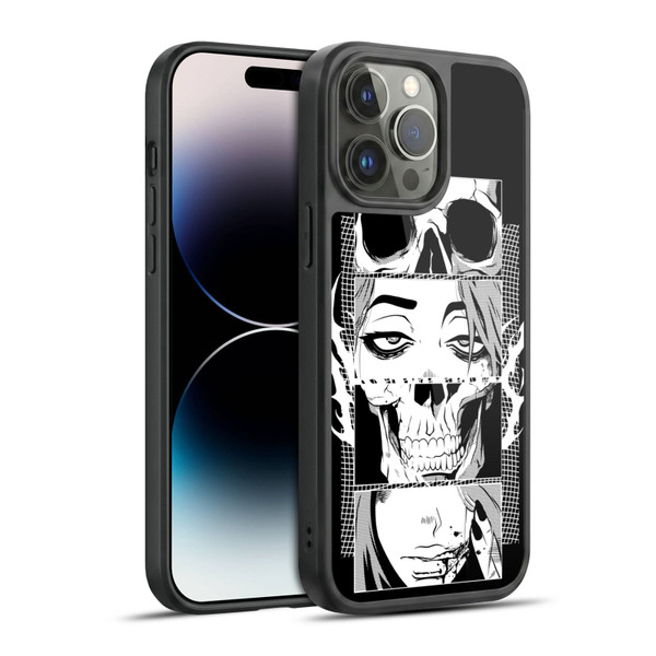 Zombie Makeout Club Art Skull Collage Gel Armour Case For Apple iPhone 14 Pro Max