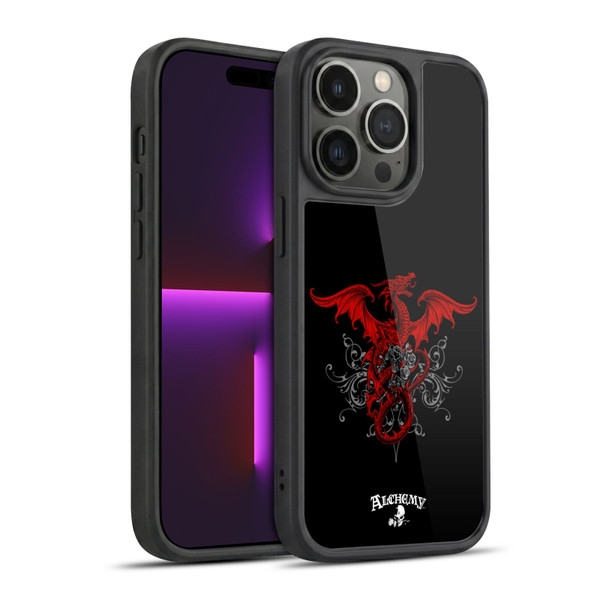 Alchemy Gothic Dragon Draco Rosa Gel Armour Case For Apple iPhone 14 Pro
