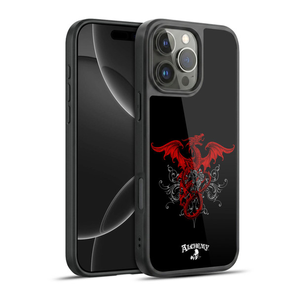 Alchemy Gothic Dragon Draco Rosa Gel Armour Case For Apple iPhone 16 Pro Max