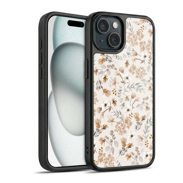 Anis Illustration Mix Pattern Romantic Neutrals Gel Armour Case For Apple iPhone 15