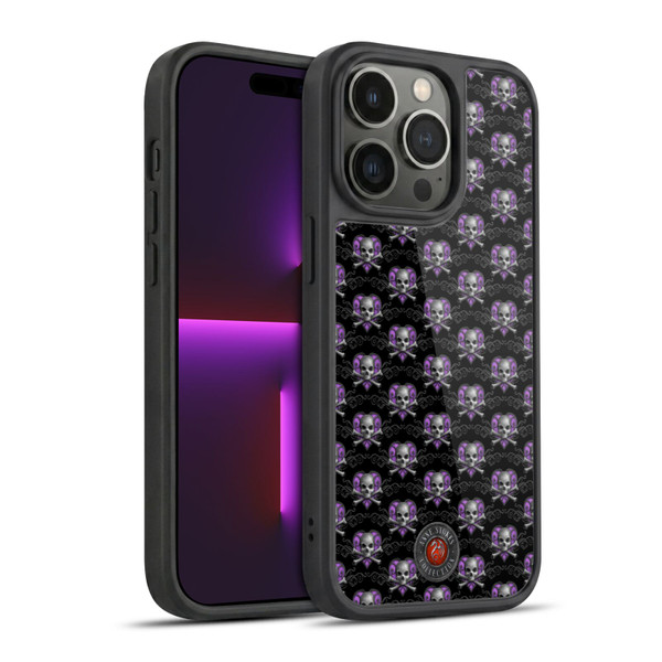 Anne Stokes Dark Hearts Skull Pattern Gel Armour Case For Apple iPhone 14 Pro