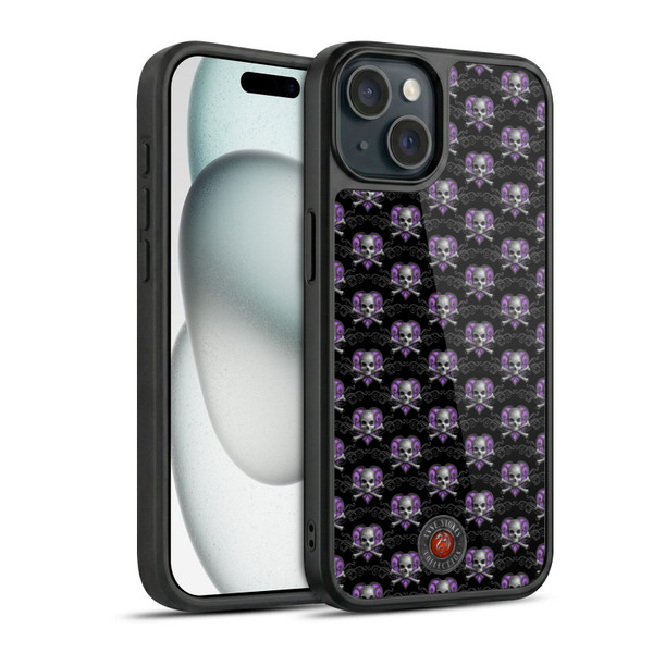 Anne Stokes Dark Hearts Skull Pattern Gel Armour Case For Apple iPhone 15