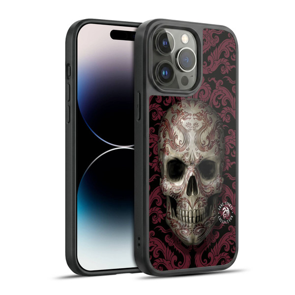 Anne Stokes Oriental Skull Dragon Swirl Pattern Gel Armour Case For Apple iPhone 14 Pro Max