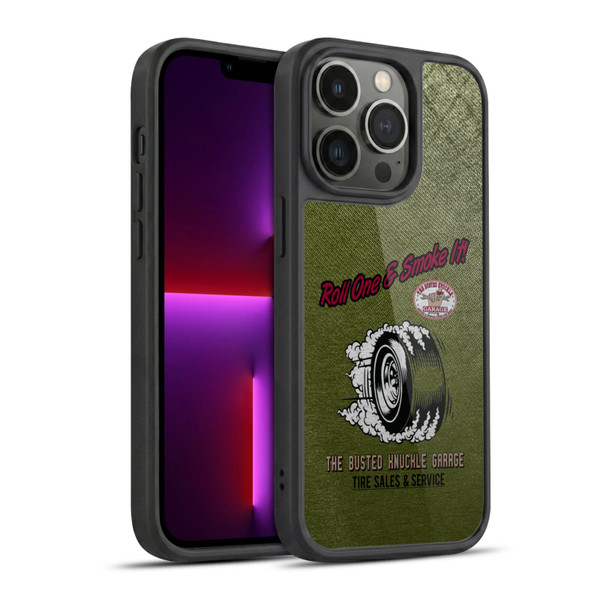 Busted Knuckle Garage Graphics Tire Gel Armour Case For Apple iPhone 13 Pro