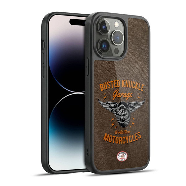Busted Knuckle Garage Graphics Motorcycles Gel Armour Case For Apple iPhone 14 Pro Max