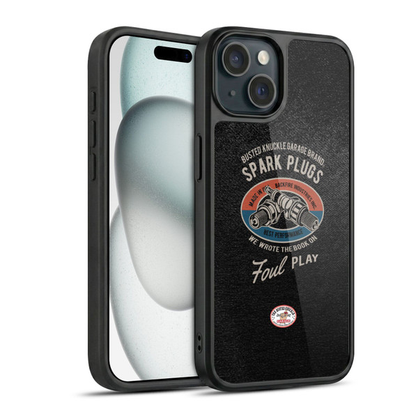 Busted Knuckle Garage Graphics Spark Plugs Gel Armour Case For Apple iPhone 15