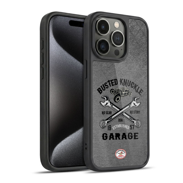 Busted Knuckle Garage Graphics No Scar Gel Armour Case For Apple iPhone 15 Pro