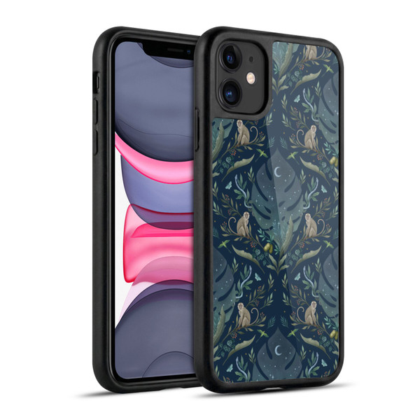 Episodic Drawing Art Monkey Tropical Light Pattern Gel Armour Case For Apple iPhone 11