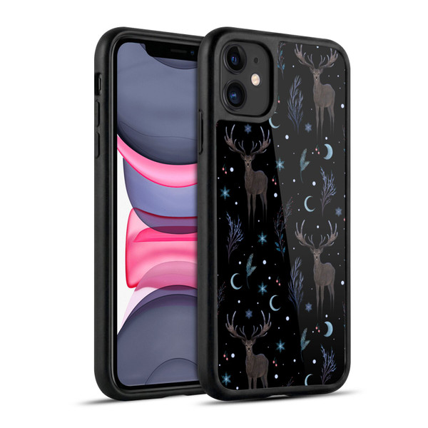 Episodic Drawing Art Winter Deer Pattern Gel Armour Case For Apple iPhone 11
