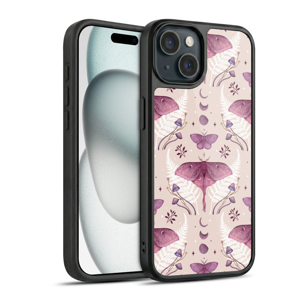 Episodic Drawing Art Emerald Pink Pattern Gel Armour Case For Apple iPhone 15