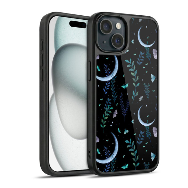 Episodic Drawing Art Moth Garden Pattern Gel Armour Case For Apple iPhone 15