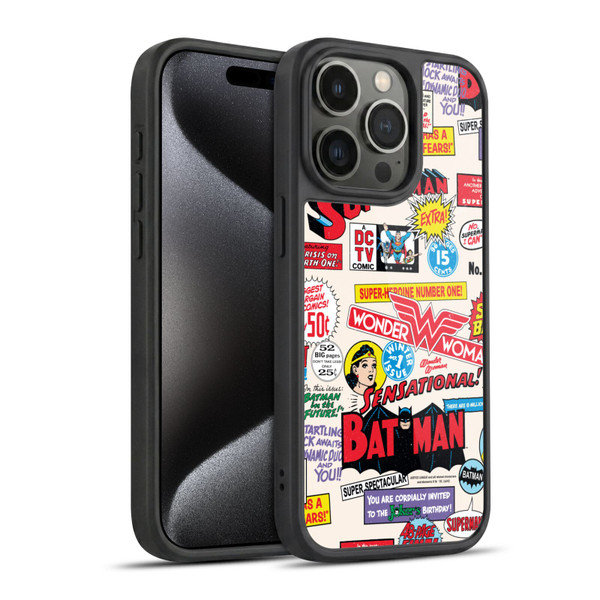 Justice League DC Comics 90th Anniversary Logo Pattern Gel Armour Case For Apple iPhone 15 Pro