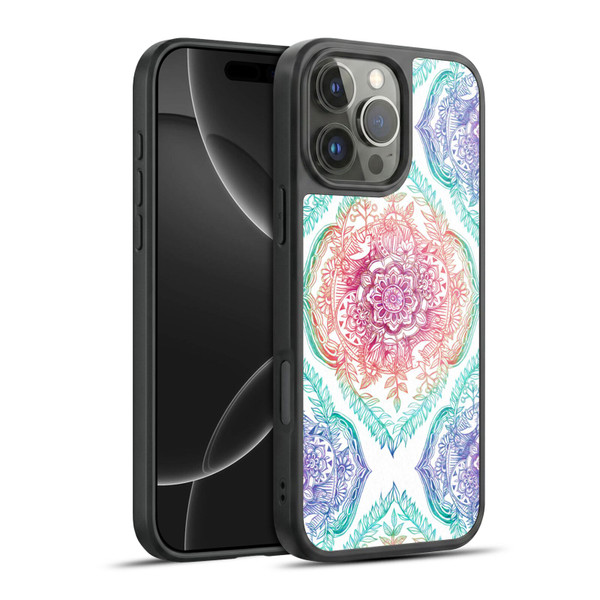 Micklyn Le Feuvre Floral Patterns Indian Ink Rainbow Version Gel Armour Case For Apple iPhone 16 Pro Max