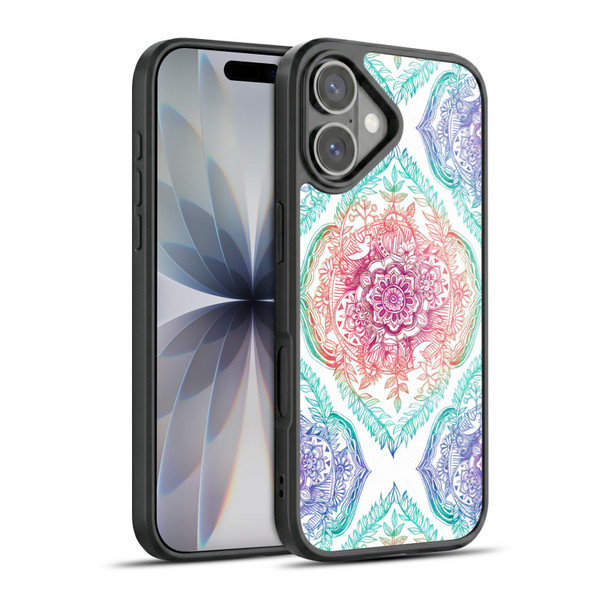 Micklyn Le Feuvre Floral Patterns Indian Ink Rainbow Version Gel Armour Case For Apple iPhone 17