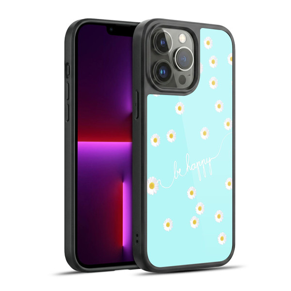 Monika Strigel Happy Daisy Aqua Gel Armour Case For Apple iPhone 13 Pro Max
