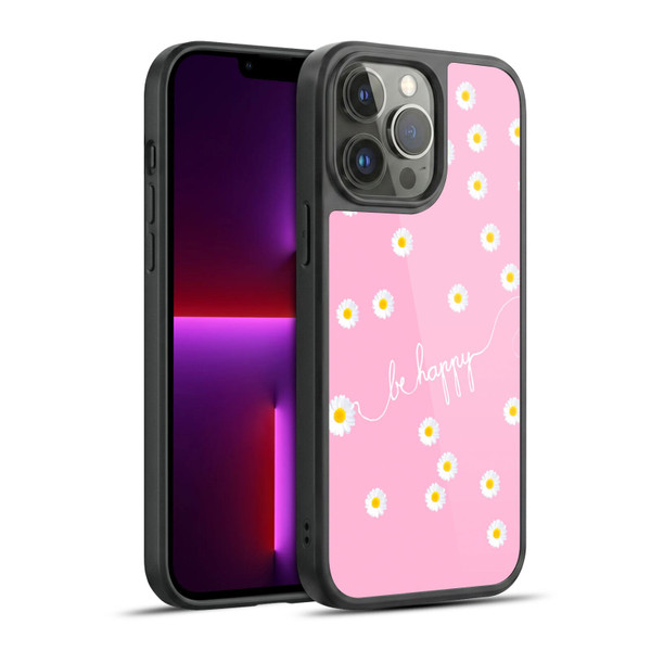 Monika Strigel Happy Daisy Pink Gel Armour Case For Apple iPhone 13 Pro Max