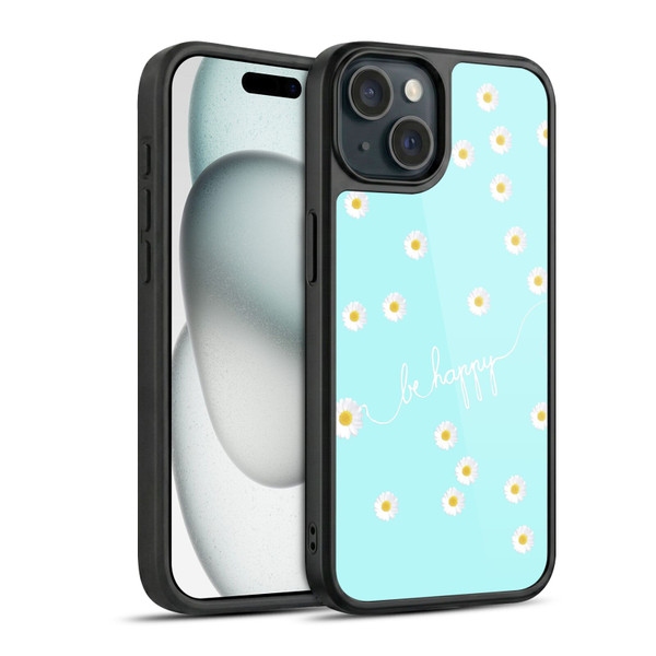 Monika Strigel Happy Daisy Aqua Gel Armour Case For Apple iPhone 15