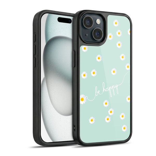 Monika Strigel Happy Daisy Mint Gel Armour Case For Apple iPhone 15