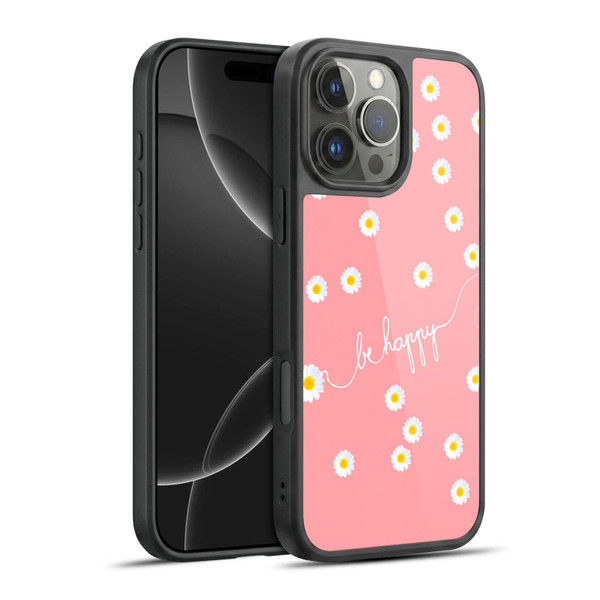 Monika Strigel Happy Daisy Coral Gel Armour Case For Apple iPhone 16 Pro Max