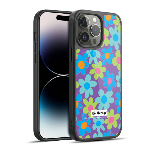 P.D. Moreno Patterns Purple Gel Armour Case For Apple iPhone 14 Pro Max
