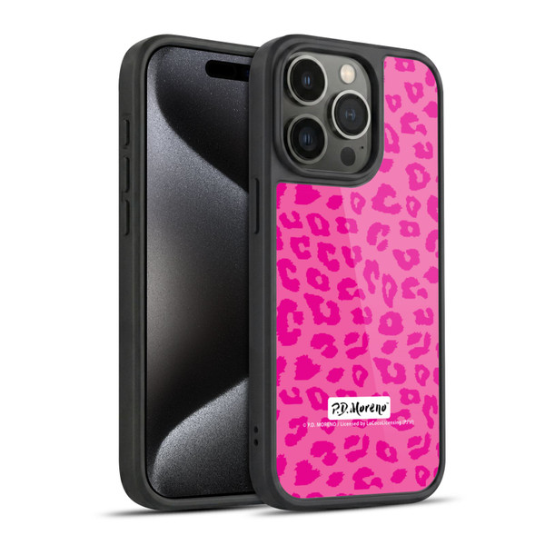 P.D. Moreno Patterns Pink Leopard Gel Armour Case For Apple iPhone 15 Pro