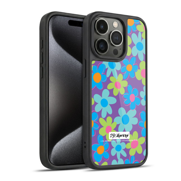 P.D. Moreno Patterns Purple Gel Armour Case For Apple iPhone 15 Pro