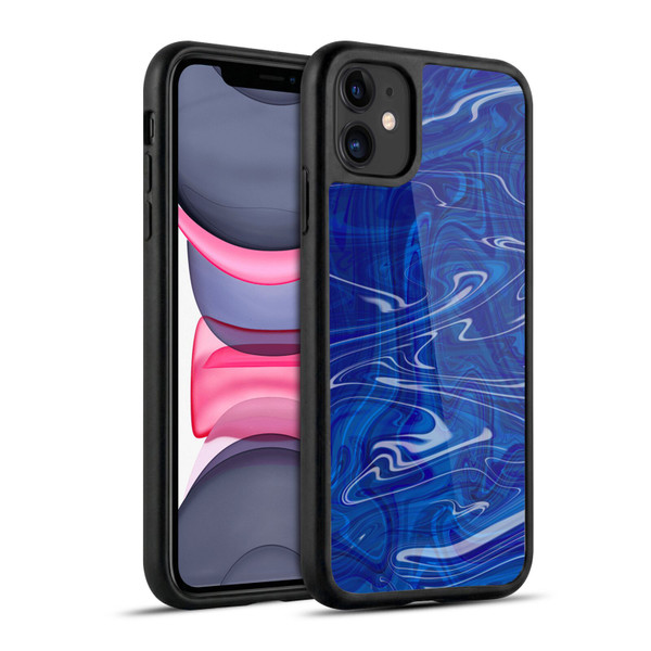 Suzan Lind Marble Dark Blue Gel Armour Case For Apple iPhone 11