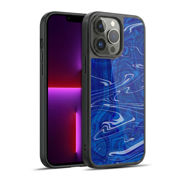 Suzan Lind Marble Dark Blue Gel Armour Case For Apple iPhone 13 Pro Max