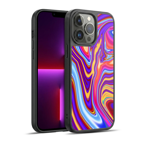 Suzan Lind Marble Purple Yellow Red Gel Armour Case For Apple iPhone 13 Pro Max