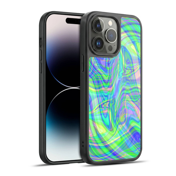 Suzan Lind Marble Green Purple Gel Armour Case For Apple iPhone 14 Pro Max